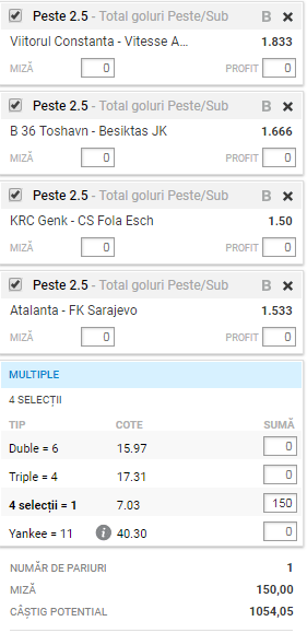 Bilet goluri 26 iulie 2018. O seară perfectă cu mult fotbal și goluri