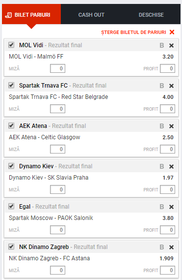 Bilet pariuri 14.08.2018