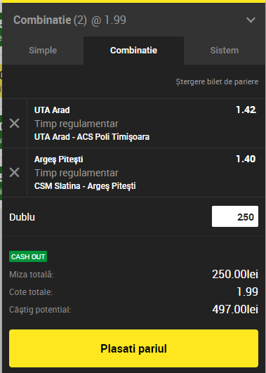 Biletul Zilei Unibet 12.09.2018