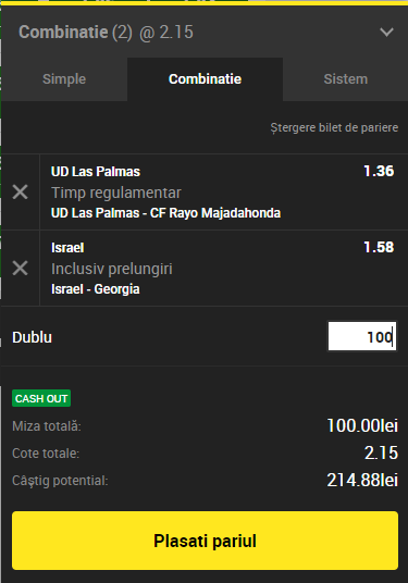 biletul zilei unibet 13.09.2018