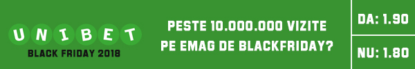 Black Friday pentru pariorii care fac shopping la eMAG. Unibet a publicat cotele!