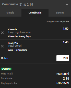 Biletul Zilei Unibet 07.11.2018. Cele mai tari două ponturi din Liga Campionilor