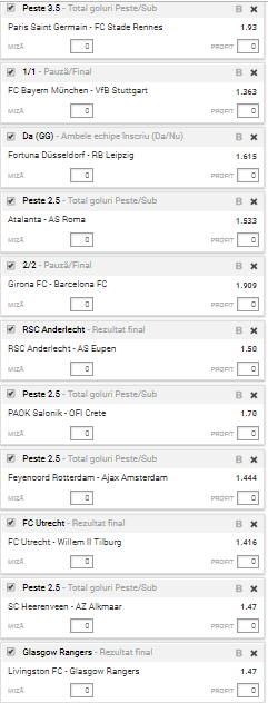 Bilet pariuri cota 100, 27 ianuarie 2019. 11 ponturi şi-un profit uriaş